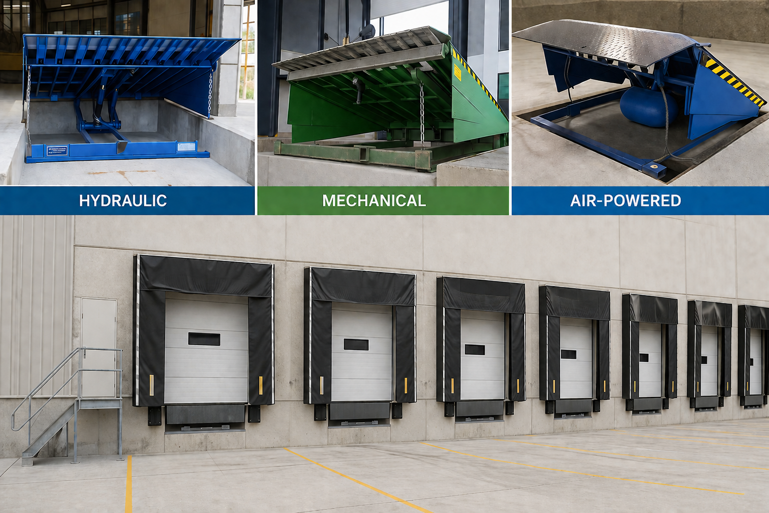 Dock Leveler Types: Hydraulic vs Mechanical vs Air-Powered – Which One Is Right for Your Facility?